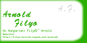 arnold filyo business card